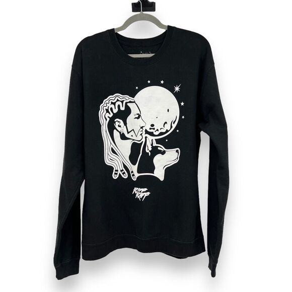 Riff Raff Jodie High Roller Black Men's Large Crewneck Pullover Sweatshirt - Picture 1 of 5